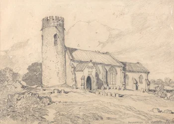 Aylmerton Kirche; Norfolk, von Südwesten